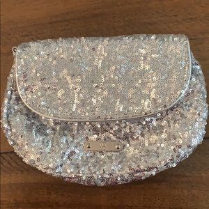 Silver Sequin Evening Bag